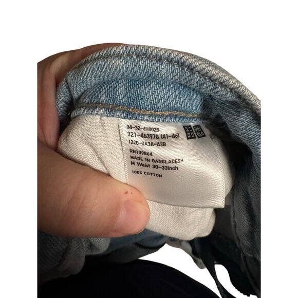 Uniqlo Relaxed Ankle Jeans Medium (30-33 inch waist) drawstring - Picture 4 of 7